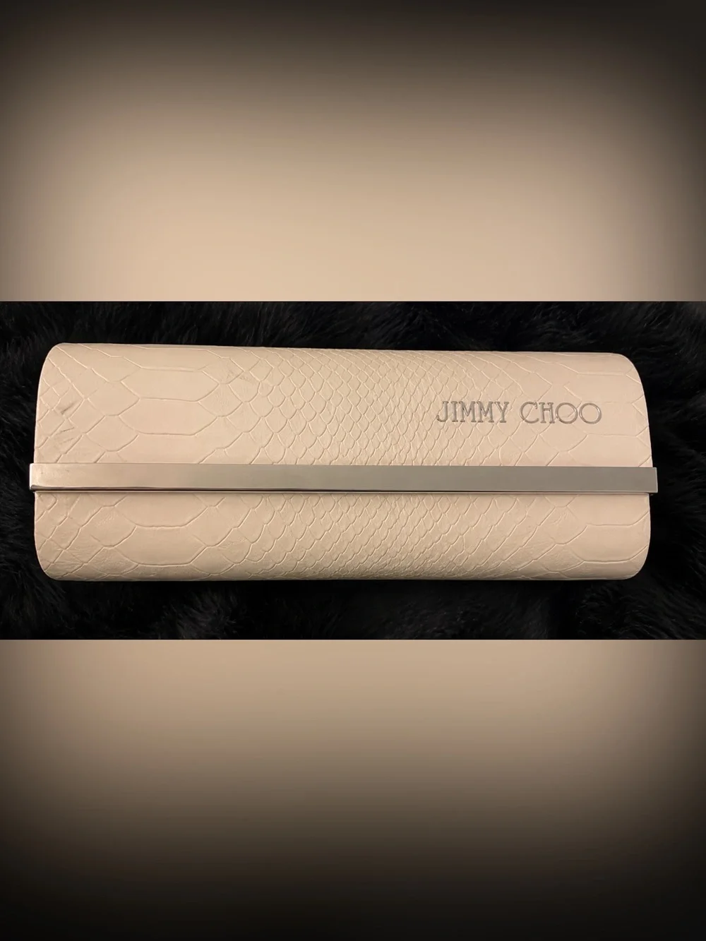 Jimmy Choo White Glasses Case Designer Luxury Chic Sunglasses Holder